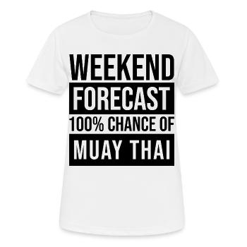 Muay Thai Muay Thai Muay Thai - Frauen T-Shirt atmungsaktiv - Weiß - Vorne - AI Model Female 172 dark (172cm)