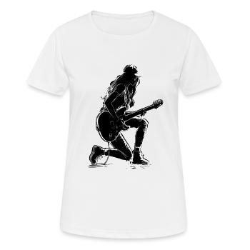 Guitarist - Women's Breathable T-Shirt - white - Front - AI Model Female 172 dark (172cm)