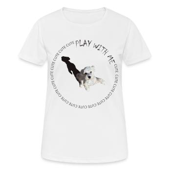 Play with me - Women's Breathable T-Shirt - white - Front - AI Model Female 172 dark (172cm)