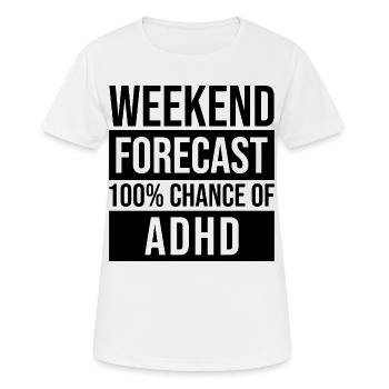 ADHS ADHS ADHS ADHS - Frauen T-Shirt atmungsaktiv - Weiß - Vorne - AI Model Female 172 dark (172cm)