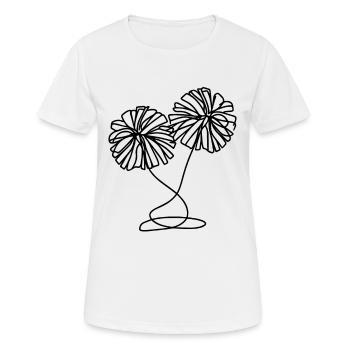Pompons pom-pom girl - T-shirt respirant Femme - blanc - Devant - AI Model Female 172 dark (172cm)