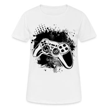 Game Controller - Frauen T-Shirt atmungsaktiv - Weiß - Vorne - AI Model Female 172 dark (172cm)