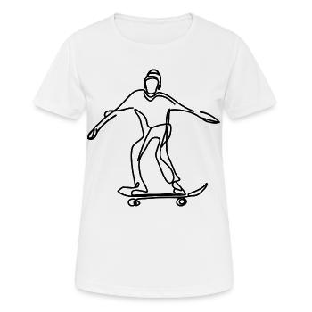 Skateboarder - Frauen T-Shirt atmungsaktiv - Weiß - Vorne - AI Model Female 172 dark (172cm)
