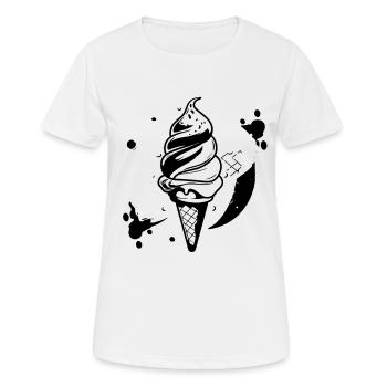 Graphique de crème glacée - T-shirt respirant Femme - blanc - Devant - AI Model Female 172 dark (172cm)