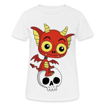 Petit démon se repose - T-shirt respirant Femme - blanc - Devant - AI Model Female 172 dark (172cm)
