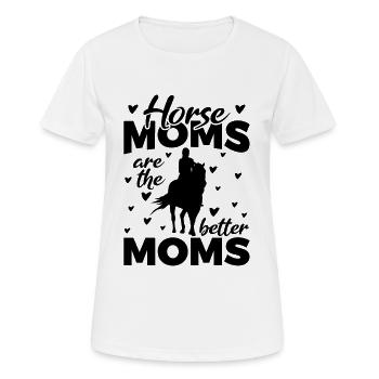 Maman Chevaux - T-shirt respirant Femme - blanc - Devant - AI Model Female 172 dark (172cm)