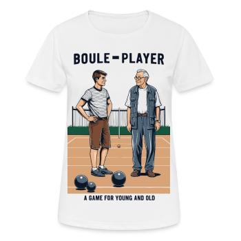 Joueur de boule - T-shirt respirant Femme - blanc - Devant - AI Model Female 172 dark (172cm)