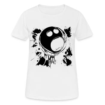 Boule de bowling - T-shirt respirant Femme - blanc - Devant - AI Model Female 172 dark (172cm)