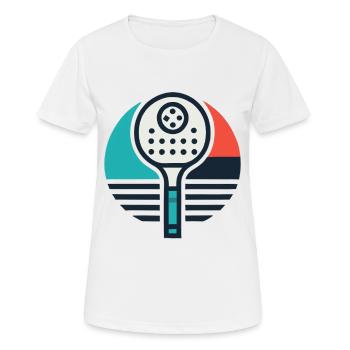 Pickleball Emblem - Frauen T-Shirt atmungsaktiv - Weiß - Vorne - AI Model Female 172 dark (172cm)