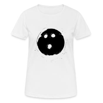 boule de bowling - T-shirt respirant Femme - blanc - Devant - AI Model Female 172 dark (172cm)
