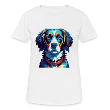 Braque Saint Germain Chien Race Dessin Animé Kawaii - T-shirt respirant Femme - blanc - Devant - AI Model Female 172 dark (172cm)