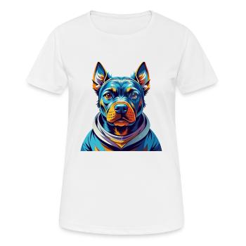 Cao De Castro Laboreiro Hunderasse Karikatur Kawaii - Frauen T-Shirt atmungsaktiv - Weiß - Vorne - AI Model Female 172 dark (172cm)