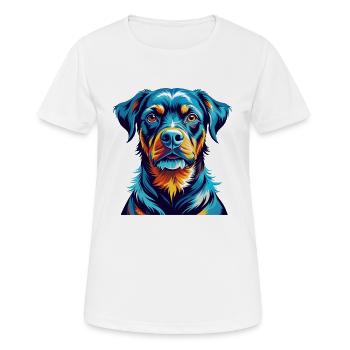 Jamthund Hunderasse Bunter Cartoon Kawaii - Frauen T-Shirt atmungsaktiv - Weiß - Vorne - AI Model Female 172 dark (172cm)