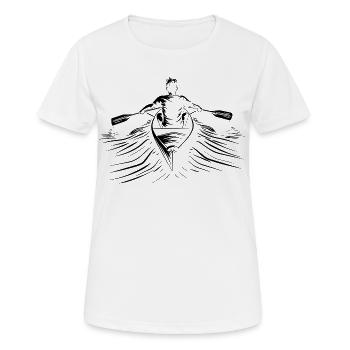 Rowing Sketch - Women's Breathable T-Shirt - white - Front - AI Model Female 172 dark (172cm)