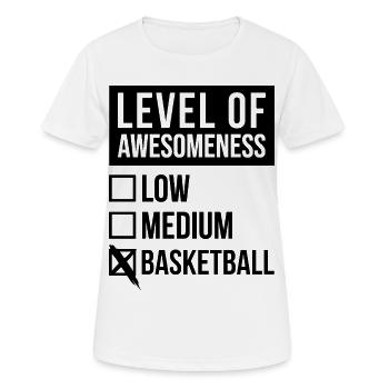 Basketball Basketball Basketball - Frauen T-Shirt atmungsaktiv - Weiß - Vorne - AI Model Female 172 dark (172cm)