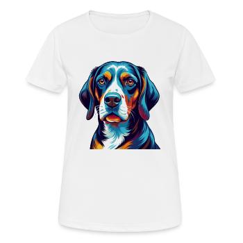 Serbische dreifarbige Hunderasse Karikatur Kawaii - Frauen T-Shirt atmungsaktiv - Weiß - Vorne - AI Model Female 172 dark (172cm)