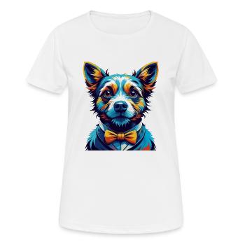 Teddy Roosevelt Terrier Hunderasse Karikatur Kawaii - Frauen T-Shirt atmungsaktiv - Weiß - Vorne - AI Model Female 172 dark (172cm)