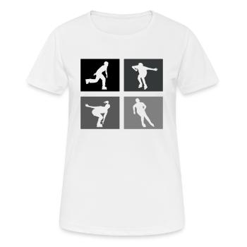 Inline-Skating Rollerskates Inline-Skater - Women's Breathable T-Shirt - white - Front - AI Model Female 172 dark (172cm)