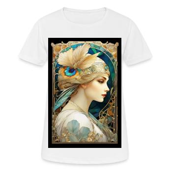 Art Nuovaeu Femenine Portrait sensuel - T-shirt respirant Femme - blanc - Devant - AI Model Female 172 dark (172cm)