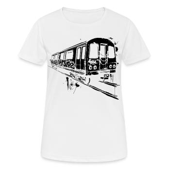 Railway Graphic - Women's Breathable T-Shirt - white - Front - AI Model Female 172 dark (172cm)