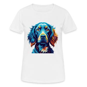 Boykin Spaniel Chien Race Coloré Dessin Animé Kawaii - T-shirt respirant Femme - blanc - Devant - AI Model Female 172 dark (172cm)
