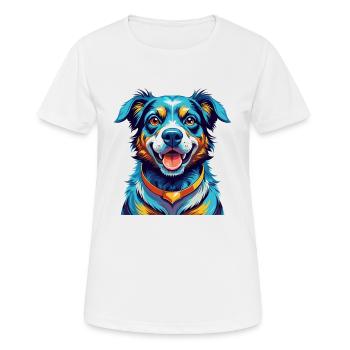 Cao De Castro Laboreiro Hunderasse Karikatur Kawaii - Frauen T-Shirt atmungsaktiv - Weiß - Vorne - AI Model Female 172 dark (172cm)