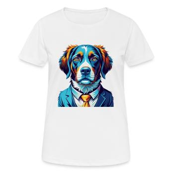 Braque Saint Germain Chien Race Dessin Animé Kawaii - T-shirt respirant Femme - blanc - Devant - AI Model Female 172 dark (172cm)