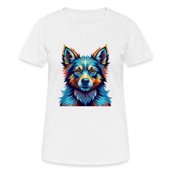 Milieu Asiatique Ovtcharka Chien Race Dessin Animé Kawaii - T-shirt respirant Femme - blanc - Devant - AI Model Female 172 dark (172cm)