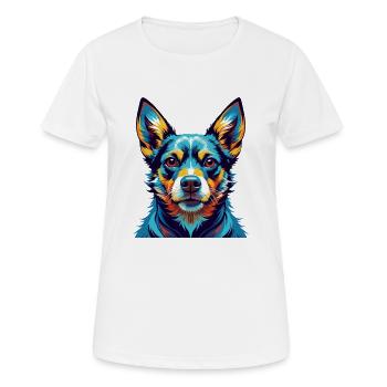 Lancashire Heeler Hunderasse Karikatur Kawaii - Frauen T-Shirt atmungsaktiv - Weiß - Vorne - AI Model Female 172 dark (172cm)