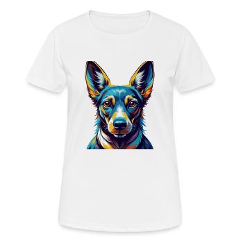 Cirneco Dell Etna Hunderasse Cartoon Kawaii - Frauen T-Shirt atmungsaktiv - Weiß - Vorne - AI Model Female 172 dark (172cm)