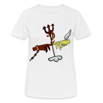 the opposites meet! - Women's Breathable T-Shirt - white - Front - AI Model Female 172 dark (172cm)