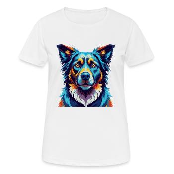 Schäferhund Hunderasse Bunte Karikatur Kawaii - Frauen T-Shirt atmungsaktiv - Weiß - Vorne - AI Model Female 172 dark (172cm)