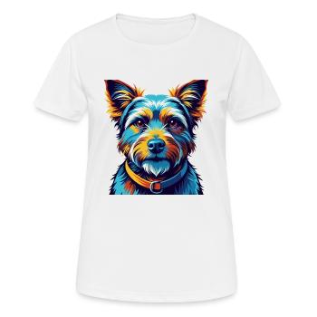 Teddy Roosevelt Terrier Hunderasse Karikatur Kawaii - Frauen T-Shirt atmungsaktiv - Weiß - Vorne - AI Model Female 172 dark (172cm)