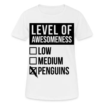 Pinguin, Pinguin, Pinguin - Frauen T-Shirt atmungsaktiv - Weiß - Vorne - AI Model Female 172 dark (172cm)