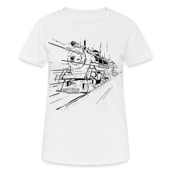 Train - T-shirt respirant Femme - blanc - Devant - AI Model Female 172 dark (172cm)