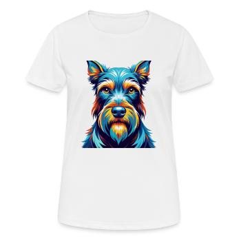 Standard Schnauzer Hunderasse Cartoon Kawaii - Frauen T-Shirt atmungsaktiv - Weiß - Vorne - AI Model Female 172 dark (172cm)