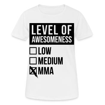 MMA - T-shirt respirant Femme - blanc - Devant - AI Model Female 172 dark (172cm)