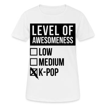 K Pop K Pop K Pop - Frauen T-Shirt atmungsaktiv - Weiß - Vorne - AI Model Female 172 dark (172cm)