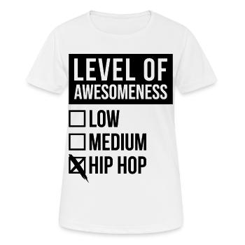 Hip Hop - Women's Breathable T-Shirt - white - Front - AI Model Female 172 dark (172cm)