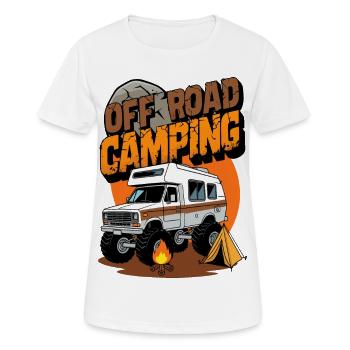 Camping tout-terrain - T-shirt respirant Femme - blanc - Devant - AI Model Female 172 dark (172cm)
