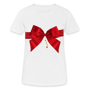 Unwrap me - Frauen T-Shirt atmungsaktiv - Weiß - Vorne - AI Model Female 172 dark (172cm)