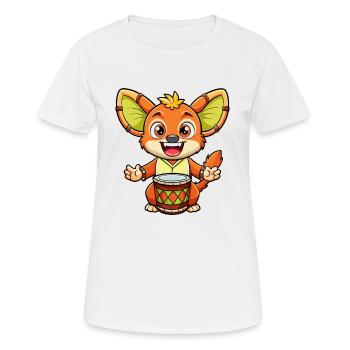 Bongo Niedliche Zeichentrickfigur Kawaii Clipart - Frauen T-Shirt atmungsaktiv - Weiß - Vorne - AI Model Female 172 dark (172cm)