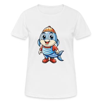 Hering Niedliche Zeichentrickfigur Kawaii Clipart - Frauen T-Shirt atmungsaktiv - Weiß - Vorne - AI Model Female 172 dark (172cm)