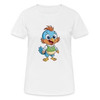 Kuckuck süße Zeichentrickfigur Kawaii Clipart - Frauen T-Shirt atmungsaktiv - Weiß - Vorne - AI Model Female 172 dark (172cm)