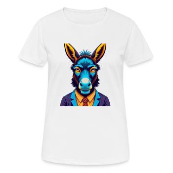 Esel Bunte Kawaii Cartoon Figur Clipart - Frauen T-Shirt atmungsaktiv - Weiß - Vorne - AI Model Female 172 dark (172cm)