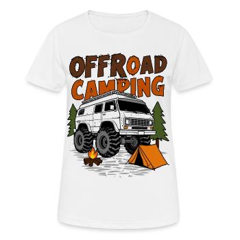 Camping tout-terrain - T-shirt respirant Femme - blanc - Devant - AI Model Female 172 dark (172cm)