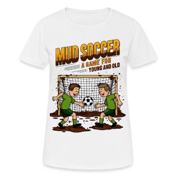Mud football - Women's Breathable T-Shirt - white - Front - AI Model Female 172 dark (172cm)