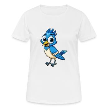 Jay Bird Niedliche Zeichentrickfigur Kawaii Clipart - Frauen T-Shirt atmungsaktiv - Weiß - Vorne - AI Model Female 172 dark (172cm)