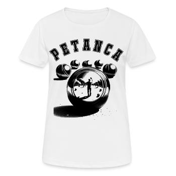 PETANCA - Frauen T-Shirt atmungsaktiv - Weiß - Vorne - AI Model Female 172 dark (172cm)