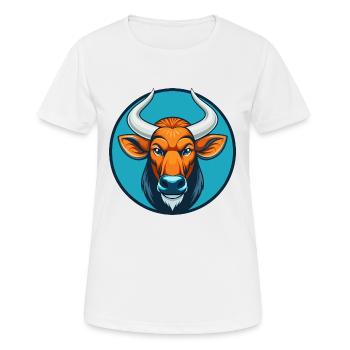 Bongo Niedliche Kawaii Cartoon Clipart Tier Haustier Logo - Frauen T-Shirt atmungsaktiv - Weiß - Vorne - AI Model Female 172 dark (172cm)